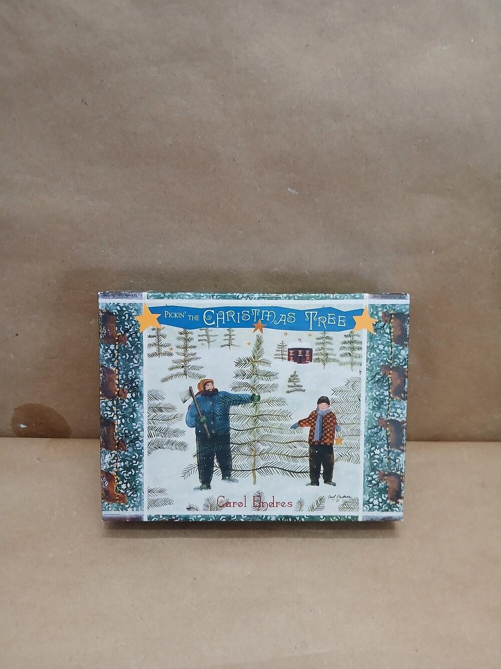 Vintage Pickin' The Christmas Tree Boxed Cards Carol Endres 1995 AMCAL Holiday